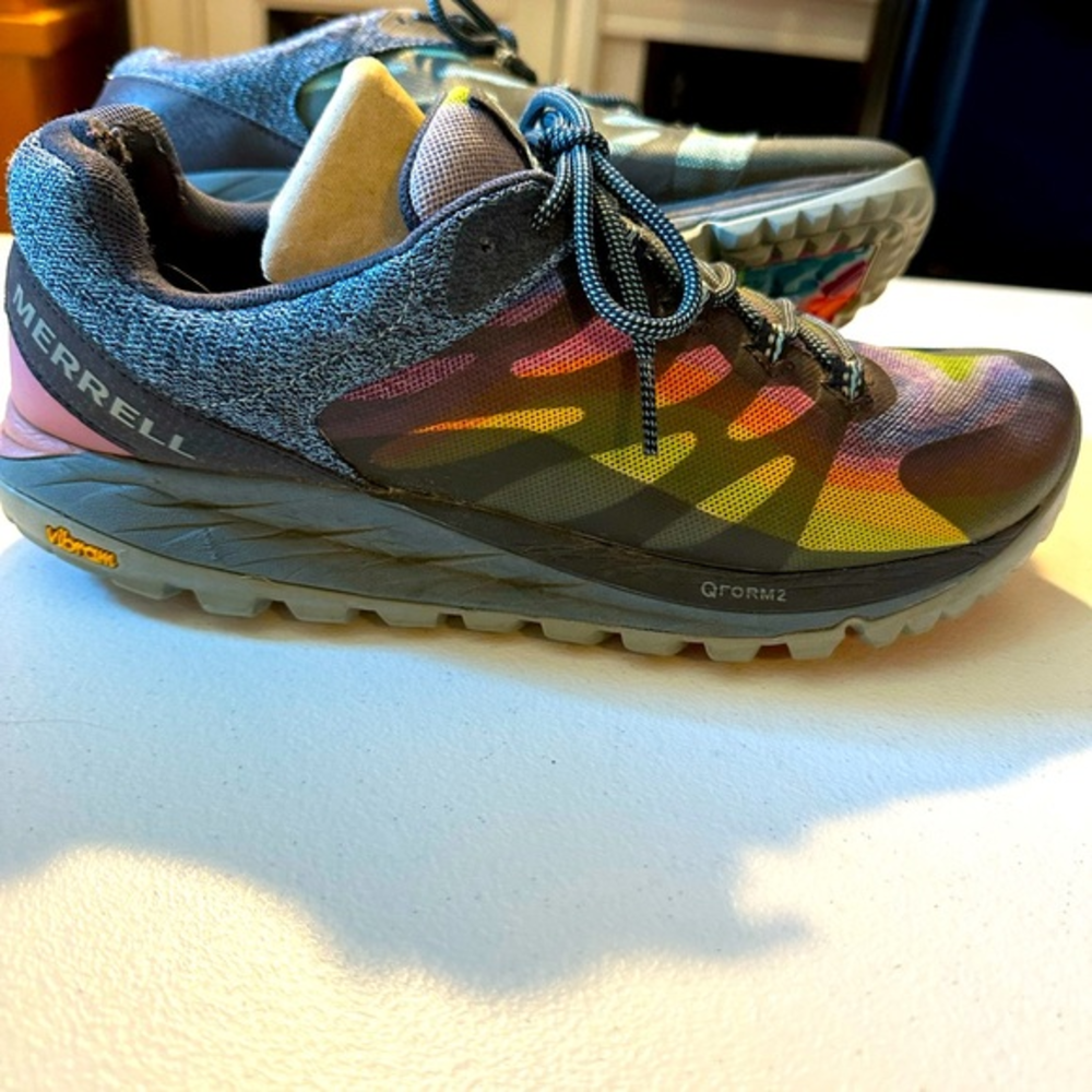 Merrell Women's Size 10.5 Antora 2 QForm2 Vibram Rainbow Running Trail Shoes (C)